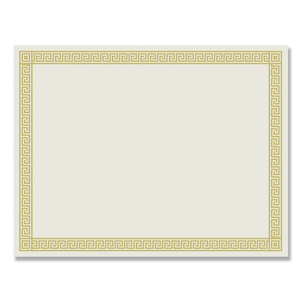 Great Papers! Foil Border Certificates, 8.5 x 11, Ivory/Gold, Channel, PK12 963070